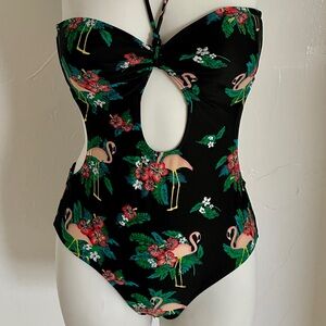 KIRRA Cutout PINK FLAMINGO Maillot Swimsuit Size Small NWOT